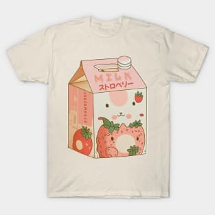 Strawberry Milk Anime Aesthetic T-Shirt